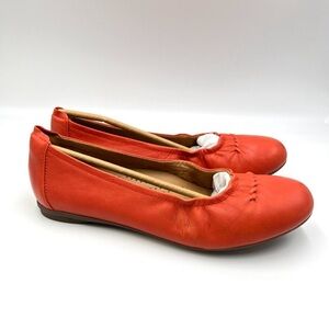8W 8 WIDE‎ WIDTH Clarks Rena Hop Grenadine Leather Ballet Flats Shoes